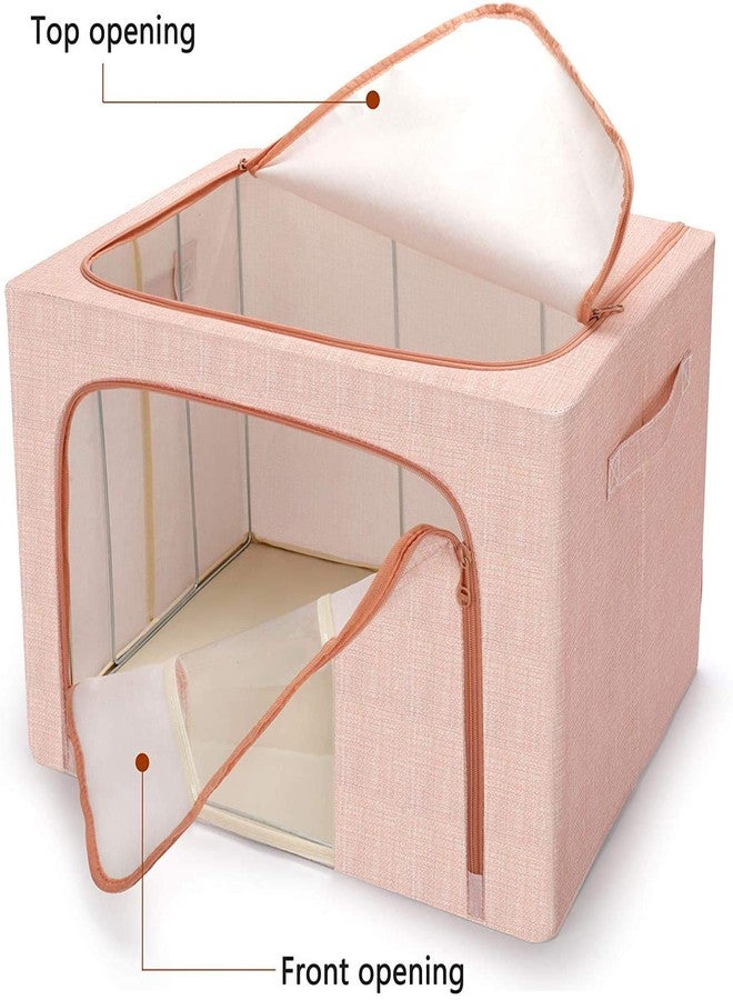 Meetzone حقيبة تخزين ملابس قابلة للطي من ميتزون مع نافذة ومقبض (متعددة الألوان والتصاميم) - عبوة من قطعتين، مستطيلة الشكل - Image 5